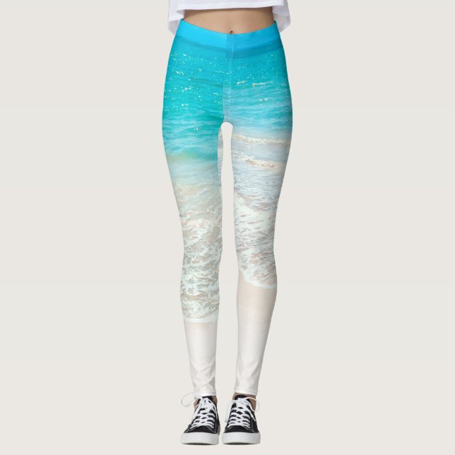 Legging Praia PixDezines/Areia Branca (Frente)