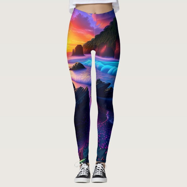 Legging Praia Tropical Fantasia Uma (Frente)