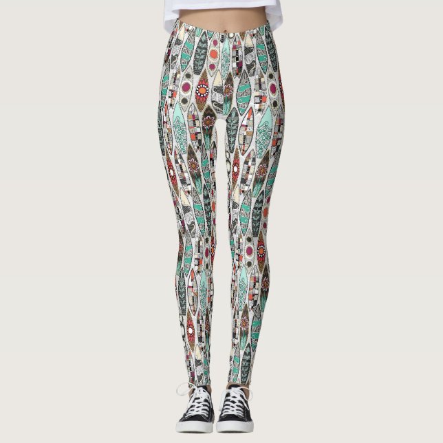 Legging pranchas brancas (Frente)