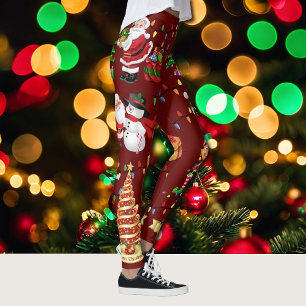 Legging Pregos da festa do Natal Tudo Feio