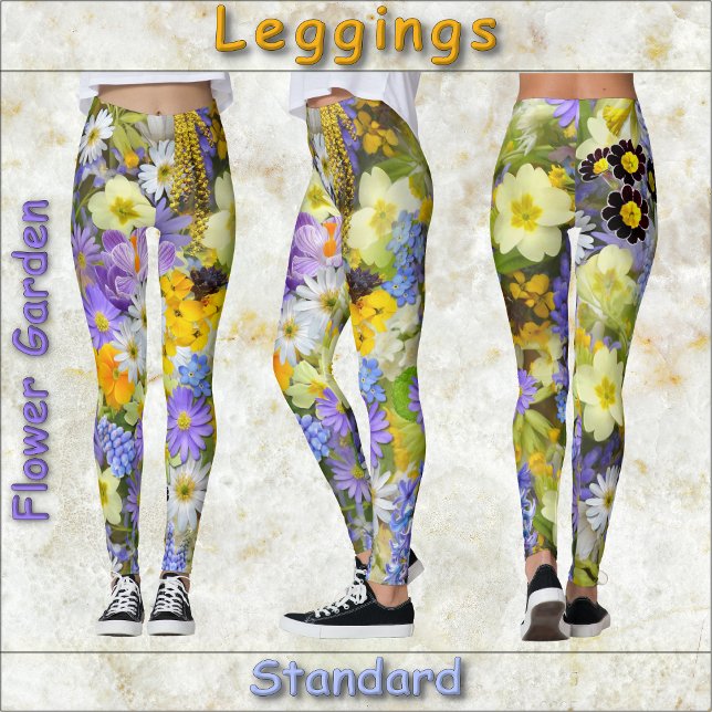 Legging PREGOS - "Jardim Flor" - Design Floral (Criador carregado)