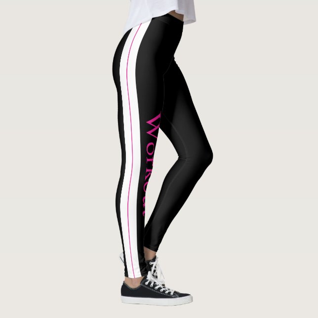 Legging Preparação l Moderno atraente l preto e branco (Direita)