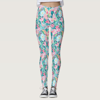 Legging Preppy Palm Beach Butterflies