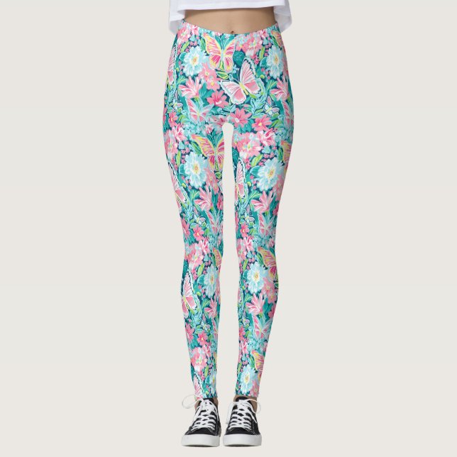 Legging Preppy Palm Beach Butterflies (Frente)