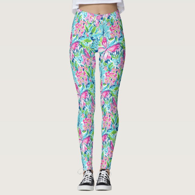Legging Preppy Palm Beach Butterflies (Frente)