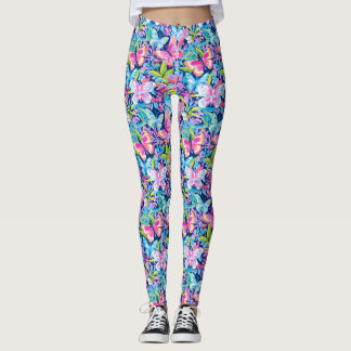 Legging Preppy Palm Beach Butterflies