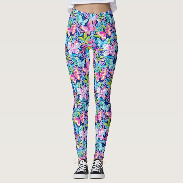 Legging Preppy Palm Beach Butterflies (Frente)