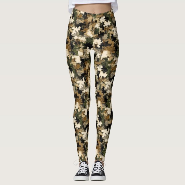 Legging Presente Camuflado Secret Santa Roupas de Ginásio  (Frente)