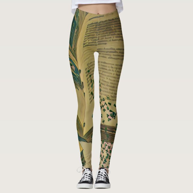 Legging Presente de amante de biblioteca (Frente)