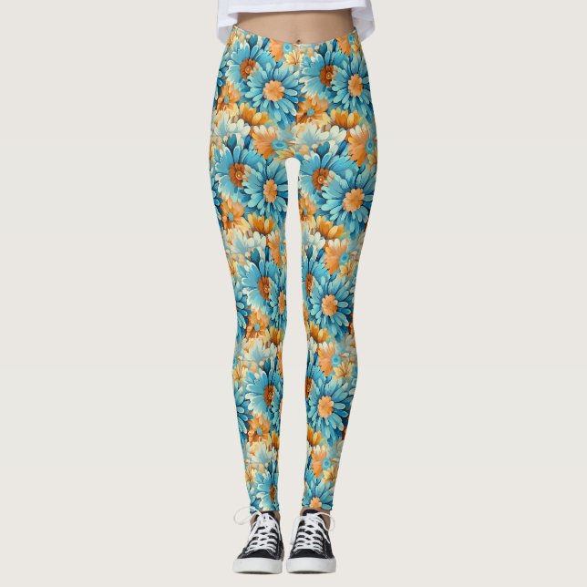 Legging Presente de Aniversário | Floral Colorido (Frente)