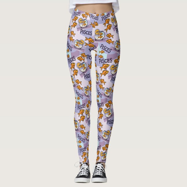 Legging presente de design de peixes para os gazers de est (Frente)