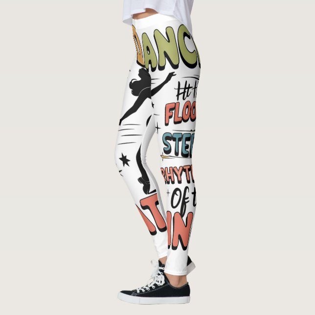 Legging Presente de design retrô de sapateado para sapatea (Esquerda)