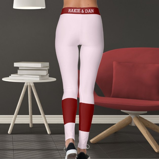 Legging Presente Elegante Rosa Vermelho Dia dos Namorados  (Criador carregado)