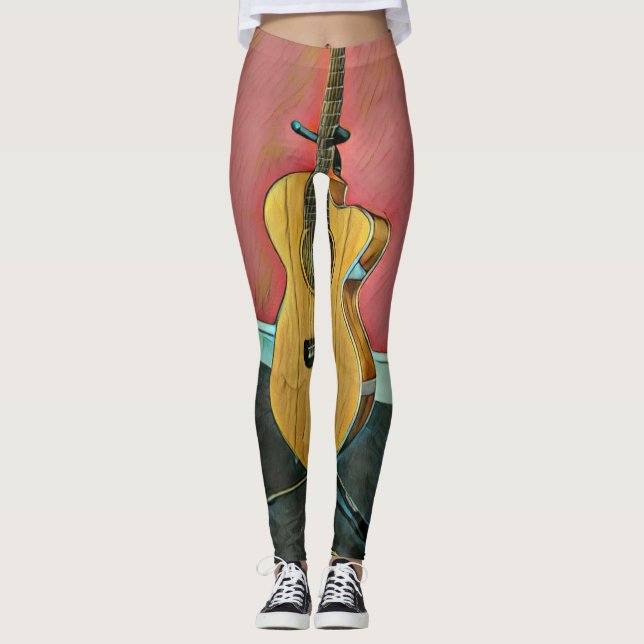 Legging Presente para guitarrista músico (Frente)