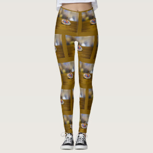 Legging Presente SlipperyJoe Hanukkah dreidel base octogon