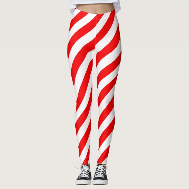 LEGGING PRESENTE XMAS BRANCO VERMELHO CANDATO DE NATAL (Frente)