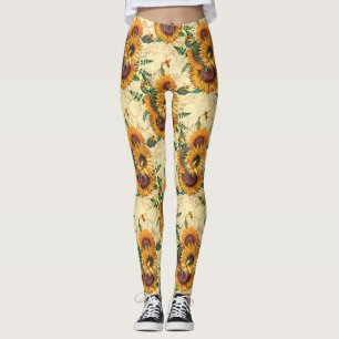Legging Presentes de girassol Girassol arredondado
