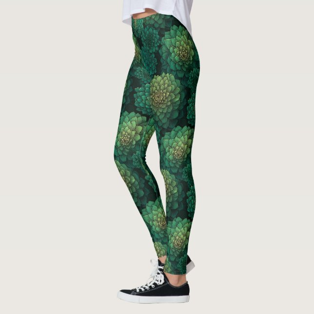 Legging Presentes de simpatia de pétalas de dálias materna (Esquerda)