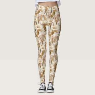Legging Presentes inspirados em lírios Calla de marfim par