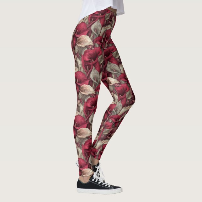 Legging Presentes Temáticos de Lírios Calla da Moda Fitnes (Direita)