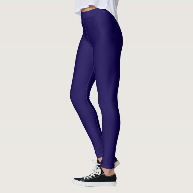 legging preta de cintura alta roxa (Esquerda)