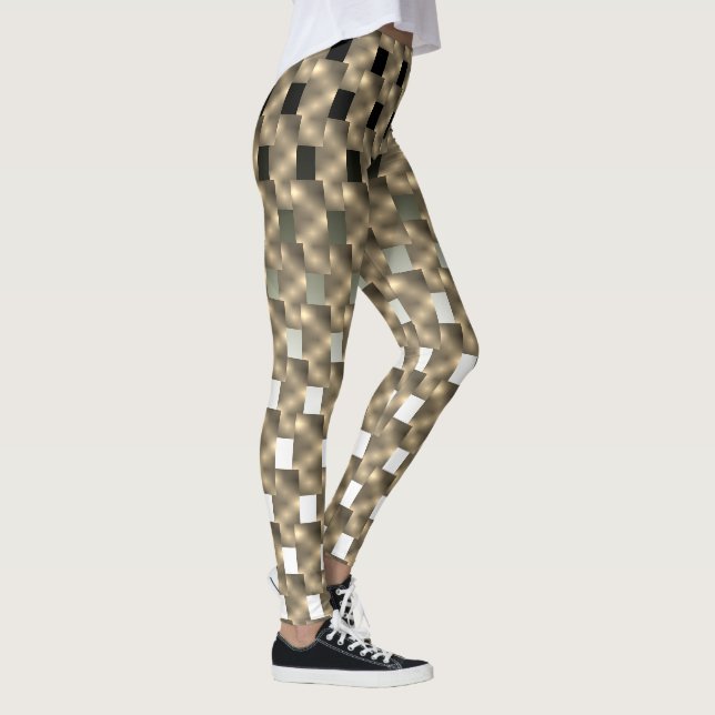 Legging preta e branco, e placas marrom dourado? (Direita)