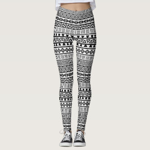 Legging Preto asteca do teste padrão do Rpt da influênci