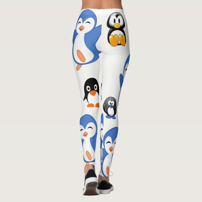 legging preto azul pinguim longo (Verso)