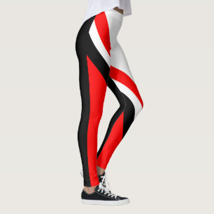 Legging Preto branco vermelho