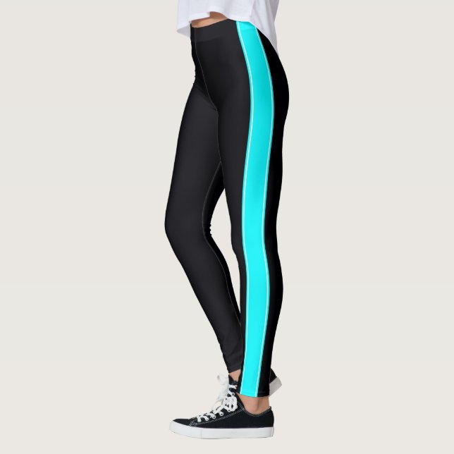 Legging Preto com Pernas Azuis de Néon Baby (Esquerda)