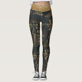 Legging Preto de Renda d' Elegância