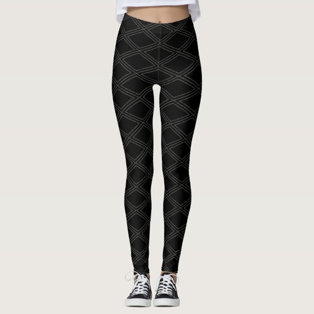 Legging Preto e bege (Frente)