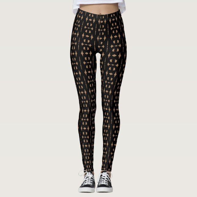 Legging Preto e Bege Moderno (Frente)