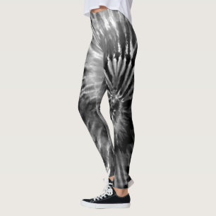 Legging Preto e branco, colírio de inicialização Psicodéli