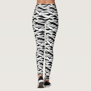 Legging Preto e Branco Contemporâneos