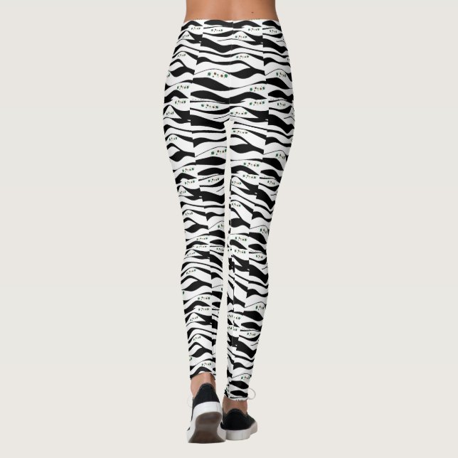 Legging Preto e Branco Contemporâneos (Verso)