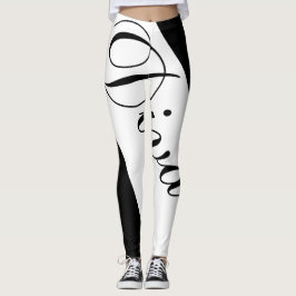 Legging Preto e branco feminino