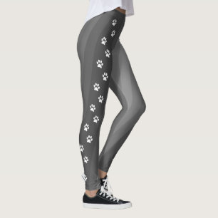 Legging Preto e branco Imprimir distribuição Diagonal