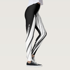 Legging Preto e Branco Moderno