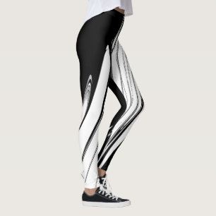 Legging Preto e Branco Moderno
