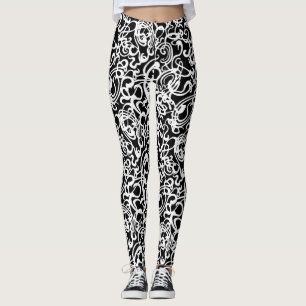 Legging Preto e Branco modernos
