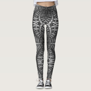 Legging Preto e branco vibrante "Ratti_Creative_Arts"