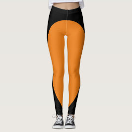 Legging Preto e Laranja Únicos