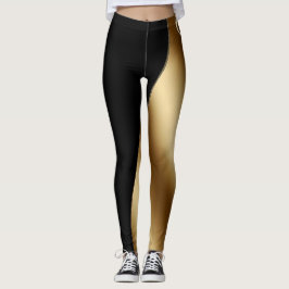 Legging Preto e ouro de dois tons