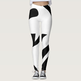 Legging Preto em Elegante Branco
