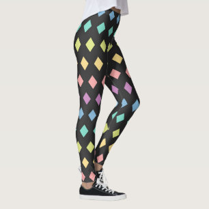 Legging Preto geométrico colorido