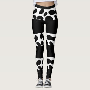 Legging Preto Moderno e Branco