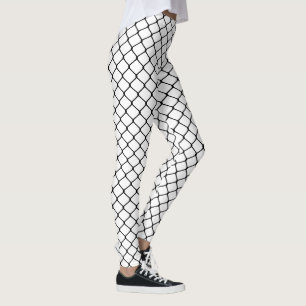 Legging Preto nos Fishnets brancos