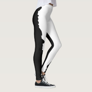 Legging Preto Ousado com Estilo Único Clássico Branco