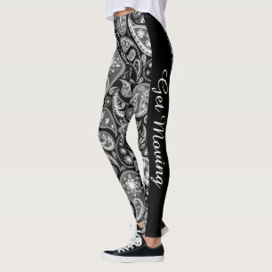 Legging Preto-preto personalizado